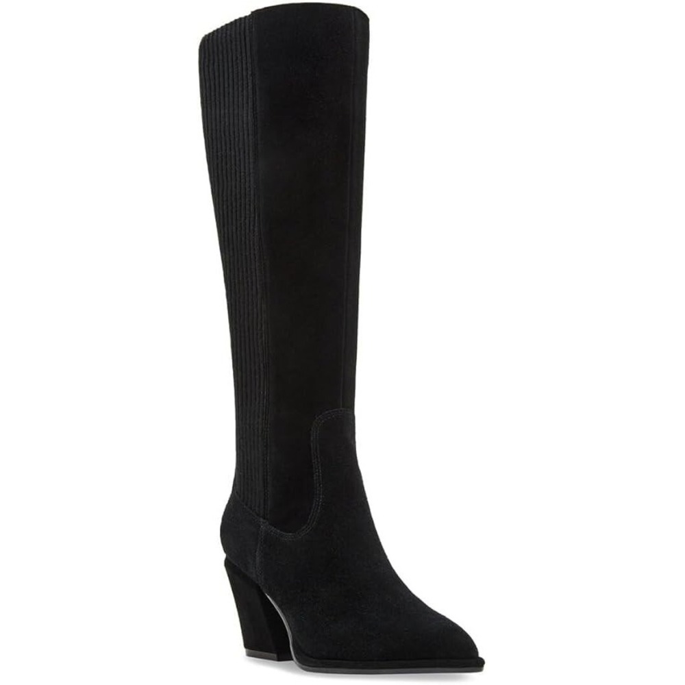 Blondo Elisha Waterproof Suede Boot Stretch Knit back Western Women's 7 NEW $220